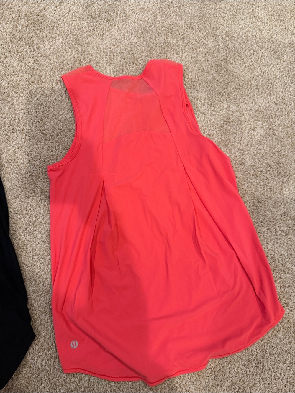 2 lululemon athletica Black and Coral Sleeveless Workout Tank Tops - Picture 7 of 8